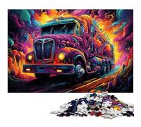 Puzzle 1000 pièces pour Adultes Camion coloré Fantastique œuvre d'art pour Adolescents de 14 Ans et Plus 1000 pièces (75 x 50 cm)