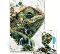 Puzzle 1000 pièces pour Adultes,Camouflage,curiosité,décoration soignée,Jeu de Construction,Jeu de Paix,Cadeau d'anniversaire (38x26cm)