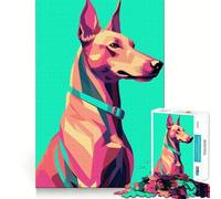 Puzzle 1000 pièces pour Adultes Cane Corso WPAP Neat Fit Decor Jeu de Construction Focus Peace Game Play Décoration d'anniversaire Cadeau (38x52cm)
