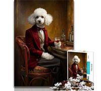 Puzzle 1000 pièces pour Adultes Caniche Famille Royale, Jeu Stimulant et Jeu en Famille, Cadeau d'anniversaire, Cadeaux, décoration Murale pour Les 14 Ans et Plus 38x26cm