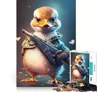 Puzzle 1000 pièces pour Adultes Capitaine Bébé Canard Jeu de Concentration et de précision pour Passer Le Temps Scène de Noël (50x75cm)