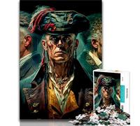 Puzzle 1000 pièces pour Adultes Capitaine Pirate 1000 pièces pour Adolescents renforce l'amour Entre Les Couples à partir de 14 Ans 38x26cm