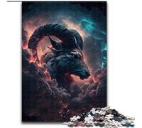 Puzzle 1000 pièces pour Adultes Capricorne ambitieux en Bois,idéal pour s'amuser en Famille,se détendre et Offrir des Cadeaux de Vacances 50x75cm pour Les Anniversaires,Les Vacances