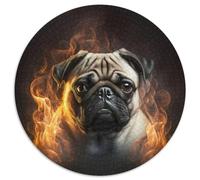 Puzzle 1000 pièces pour Adultes Carlin de feu Puzzles Ronds 1000 pièces pour Adultes Cadeau pour Hommes et Femmes, Quotidien et Occasions spéciales 67,5 x 67,5 cm
