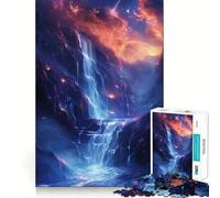Puzzle 1000 pièces pour Adultes Cascade céleste Découpe serrée Casse-tête Amusant Cadeau Loisirs et Divertissement Décoration de Noël (38x52cm)