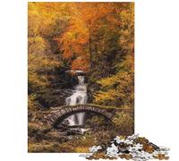 Puzzle 1000 pièces pour Adultes Cascade de Glen Lyon Cadeau d'anniversaire Défi éducatif Jeu de société en Famille (38x26cm)
