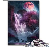 Puzzle 1000 pièces pour Adultes, Cascade Sakura, en Carton, idéal pour Les Adolescents, idéal comme Cadeau de Noël(1000 pièces, 26x38cm)