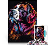 Puzzle 1000 pièces pour Adultes Casque Saint Bernard Puzzle pour Cadeaux Décoration Parfaite 10,27 po x 14,96 po pour Les Adolescents de 14 Ans et Plus