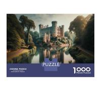 Puzzle 1000 Pièces pour Adultes Castle on The Water-3 Puzzles pour Adultes, Jouets Anti-Stress, Découpe De Précision, Cadeaux pour Les Amis Et La Famille 38x26cm/1000pcs