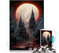 Puzzle 1000 pièces pour Adultes Cathédrale Sombre Défi Difficile pour soulager Le Stress Renforcer l'amour Entre Les Couples 38x26cm