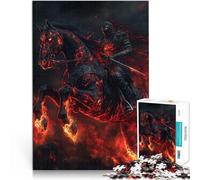 Puzzle 1000 pièces pour Adultes Cavalerie du Guerrier Noir Convient aux 14 Ans et Plus Convient aux Couples Activités Amusantes à la Maison, Cadeaux d'anniversaire, Cadeaux de Voyage。