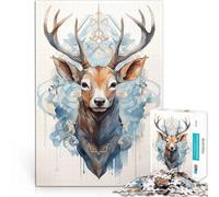 Puzzle 1000 pièces pour Adultes Cerf Difficile à réaliser mais Amusant et Humoristique est idéal comme Cadeau pour Toute la Famille 38x26cm