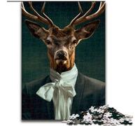 Puzzle 1000 pièces pour Adultes Cerf Personnage Puzzle en Carton, avec Jeu interactif Familial, pour Les 14 Ans et Plus 1000 pièces(26x38cm)
