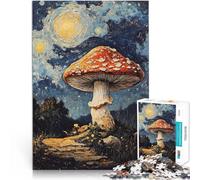 Puzzle 1000 pièces pour Adultes Champignon sous la Nuit étoilée pour Le Jeu éducatif Challenge Toy Jeu de défi Unique 75x50cm