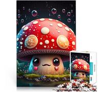 Puzzle 1000 pièces pour Adultes Champignons Magiques Jouet éducatif d'apprentissage Jeu éducatif pour Anniversaire, Noël 75x50cm