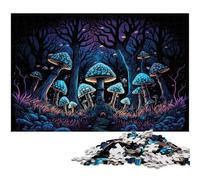 Puzzle 1000 pièces pour Adultes Champignons Magiques Puzzles en Carton Haute difficulté Casse-tête pour Adolescents 26x38cm / 10,23x14,96 Pouces