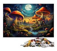 Puzzle 1000 pièces pour Adultes Champignons psychédéliques colorés défi éducatif Anti-Stress défi Difficile 1000 pièces (38 x 26 cm)