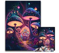 Puzzle 1000 pièces pour Adultes, Champignons psychédéliques, en Carton, pour Adolescents, soirée Jeux en Famille, idée Cadeau stimulante, 26x38cm