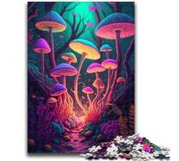 Puzzle 1000 pièces pour Adultes Champignons psychédéliques Jeu éducatif Familial Offrez des Cadeaux pour Toute la Famille à partir de 14 Ans 50x75cm