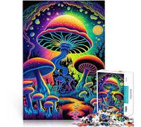 Puzzle 1000 pièces pour Adultes Champignons psychédéliques pour Le Jeu éducatif Challenge Toy Cadeau Amusant 52x38cm