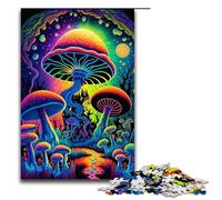 Puzzle 1000 pièces pour Adultes Champignons psychédéliques Puzzle Familial Amusant avec Affiche et fiche de Questions réponses Assorties (75 x 50 cm)