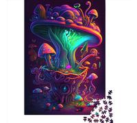 Puzzle 1000 pièces pour Adultes Champignons Trippy 8, Puzzles en Bois, pour Vos Proches (1000 pièces, 75 x 50 cm)