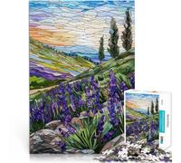 Puzzle 1000 pièces pour Adultes Champs de Lavande à l'aube Jouets éducatifs d'apprentissage Cadeau pour Les Anniversaires 75x50cm