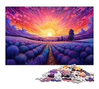 Puzzle 1000 pièces pour Adultes Champs de Lavande en Provence Défi éducatif Anti Stress Défi Difficile 1000 pièces (75 x 50 cm)
