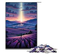 Puzzle 1000 pièces pour Adultes Champs de Lavande en Provence France Puzzle en Bois pour Adultes et Enfants Outil Antistress 1000 pièces (75 x 50 cm)