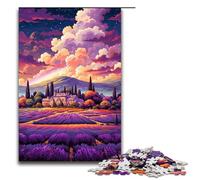 Puzzle 1000 pièces pour Adultes Champs de Lavande en Provence France Puzzle en Bois pour Adultes et Enfants Outil Antistress 1000 pièces (75 x 50 cm)