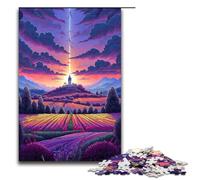 Puzzle 1000 pièces pour Adultes Champs de Lavande en Provence France Puzzle Jeu Pratique Décoration intérieure Unique et Cadeaux 1000 pièces (75 x 50 cm)