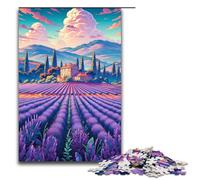 Puzzle 1000 pièces pour Adultes Champs de Lavande en Provence France Puzzles en Bois Jeu éducatif pour Adultes Jouet de défi 1000 pièces (75 x 50 cm)