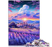 Puzzle 1000 pièces pour Adultes Champs de Lavande Provence France pour Puzzle 26x38cm Cadeaux pour Amis et Famille pour Adolescent 14 Ans et Plus