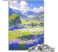 Puzzle 1000 pièces pour Adultes Champs de Tulipes, Puzzle en Bois, activités Amusantes à la Maison, Cadeau d'anniversaire, Cadeau de Voyage, 1000 pièces(50x75cm)