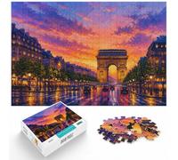 Puzzle 1000 pièces pour Adultes, Champs Elysees Paris Night Scene | Pour les journées d'hiver consacrées au puzzle : ce puzzle adulte 1000 pièces offre une activité classique pour Noël.