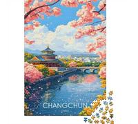Puzzle 1000 pièces pour Adultes, Changchun Cherry Blossoms | Pour une séance de puzzle après une journée chargée : ce puzzle adulte 1000 pièces peut se faire seul ou se partager.