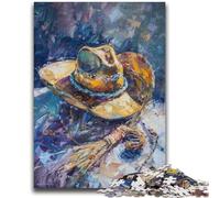 Puzzle 1000 pièces pour Adultes, Chapeau de Cowboy, Jouet éducatif, idéal comme Cadeau pour Toute la Famille, 50x75cm