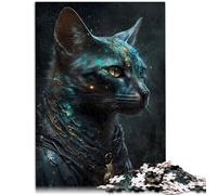 Puzzle 1000 pièces pour Adultes Chat abyssin Noblesse Décoration d'intérieur Puzzle 26x38cm Jeu Stimulant et Jeu Familial pour Adolescents de 14 Ans et Plus