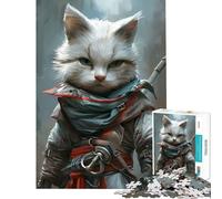 Puzzle 1000 pièces pour Adultes Chat Assassin Mignon Jeu Relaxant et éducatif pour Les Jeux et Les Femmes (Dimensions 38x26cm)