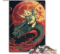 Puzzle 1000 pièces pour Adultes Chat et Dragon Un défi créatif pour Les passionnés, Un pour se détendre (Taille 26x38cm)