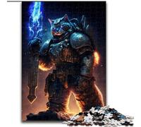 Puzzle 1000 pièces pour Adultes Chat Gardien de l'espace en Bois, pour Noël et Le Nouvel an, Cadeau de Vacances 50x75cm pour Un Jeu interactif en Famille
