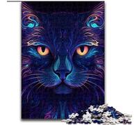 Puzzle 1000 pièces pour Adultes : Chat mystérieux, Puzzle Impossible pour Adultes, Taille 50x75cm. Un Casse-tête Stimulant à Faire soi-même, Un Jeu Familial Parfait ou Un Cadeau décoratif.