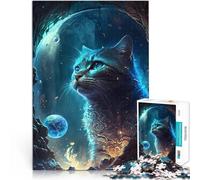 Puzzle 1000 pièces pour Adultes Chat Scottish Fold Séjour Anti-Stress pour Tuer Le Temps Jeu éducatif pour Anniversaire, Noël 38x26cm