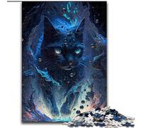 Puzzle 1000 pièces pour Adultes Chat Siamois en Bois, idéal pour s'amuser en Famille, se détendre et Offrir des Cadeaux de Vacances 50x75cm Fête d'anniversaire pour Hommes Femmes