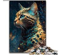 Puzzle 1000 pièces pour Adultes Chat Siamois Puzzle en Bois Taille 50x75cm Parfait pour Les Adolescents et Les collectionneurs, décoration idéale pour la Maison et Cadeau de Voyage