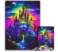 Puzzle 1000 pièces pour Adultes, Château Arc-en-Ciel, Puzzle en Carton, Jeux éducatifs, avec Affiche et fiche de Questions-réponses, pour Les 14 Ans et Plus, 26x38cm