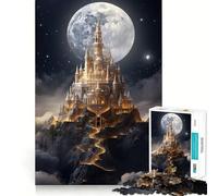 Puzzle 1000 pièces pour Adultes Château sur Une Colline Jeu de réflexion Amusant et Complexe pour Noël (50x75cm)