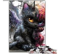 Puzzle 1000 pièces pour Adultes, Chaton Diable, 26x38cm, pour Les Parents, Les Amoureux et Les Amis (à partir de 14 Ans)