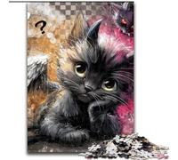 Puzzle 1000 pièces pour Adultes Chaton Diable, Un défi créatif pour Les passionnés, Un pour se détendre 50x75cm