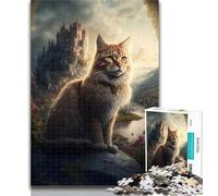 Puzzle 1000 pièces pour Adultes Chats sur Une planète Extraterrestre pour Adultes 1000 pièces, Jeu Stimulant pour Toute la Famille pour Femmes, Cadeaux pour Hommes 26x38cm